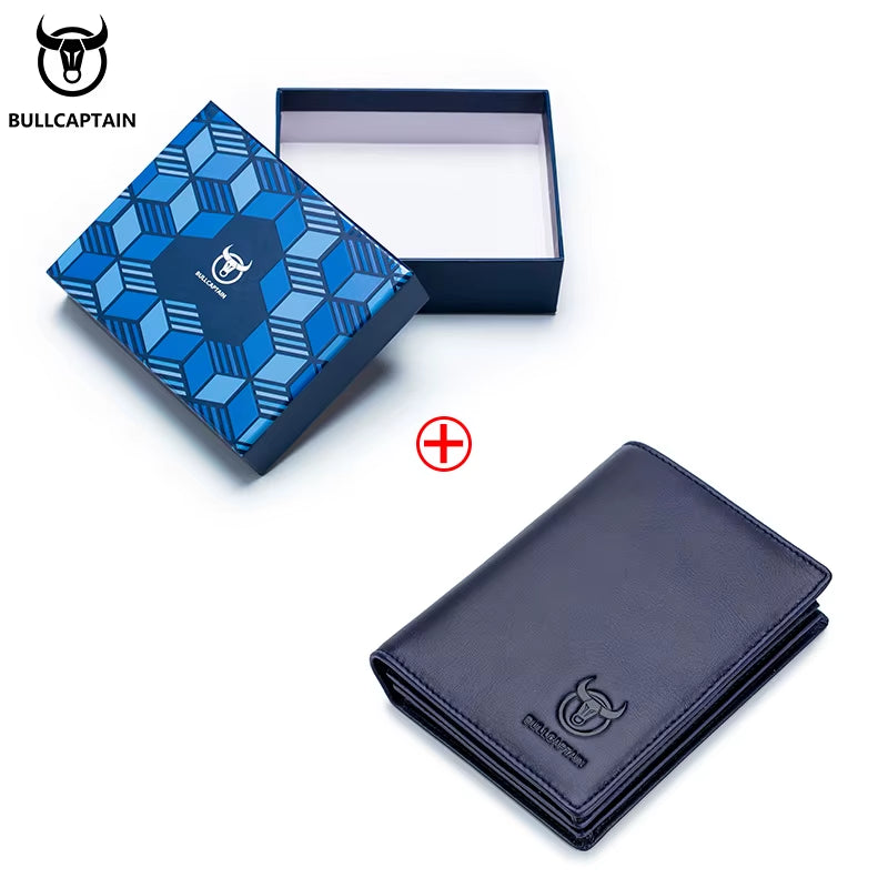 Men'S Genuine Leather Wallet New RFID Locomotive British Leisure Multi Card Bag Large Capacity Waist Leather Wallet