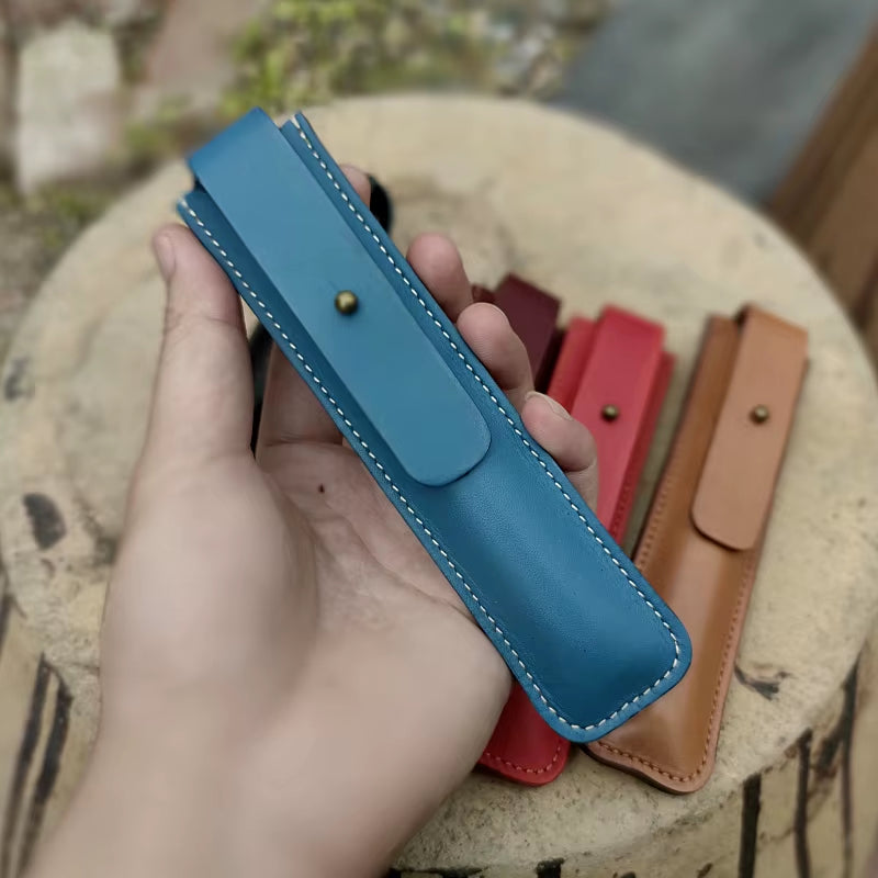 First Layer of Cow Leather Pen Bag Genuine Leather Pen Cover
