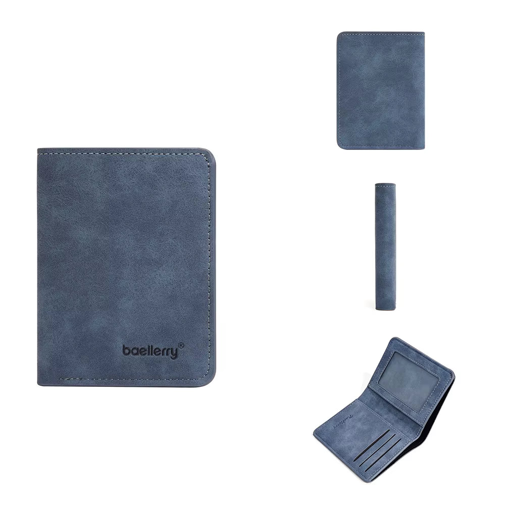 Wallet for Men PU Leather Front Pocket Minimalist Money Clip Travel Essentials