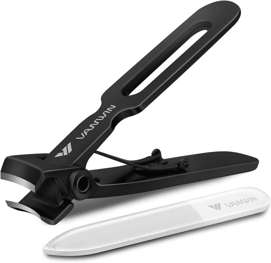 Nagelknipser Für Dicke Nägel, 16 Mm Wide Kieferöffnung Übergroßer Zehennagelknipser Mit Scharfer Gebogener Klinge Und Nagelfeile, Robuster Edelstahl Fingernagelknipser Für Senioren Damen Herren