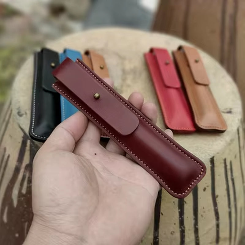 First Layer of Cow Leather Pen Bag Genuine Leather Pen Cover