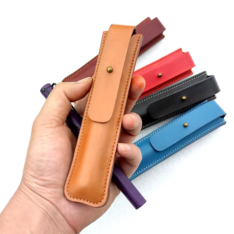 First Layer of Cow Leather Pen Bag Genuine Leather Pen Cover