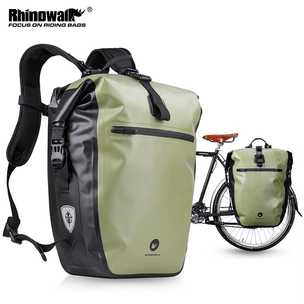 Bicycle Side Bag Waterproof 27L Big Capacity Multifunctional Rear Rack Pannier Storage Bag Cycling Bags