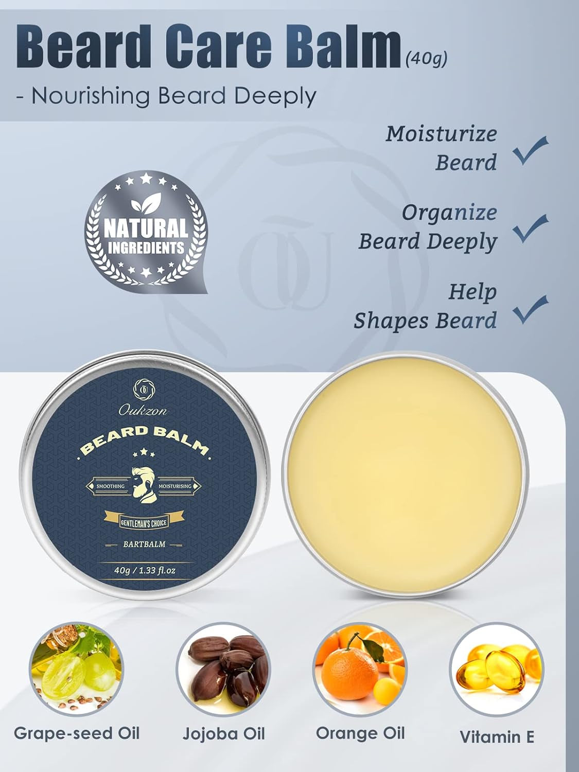 Beard Growth Kit, Oukzon Bart Wachstum Set - Bartwuchsmittel Männer Mit Bartroller 0,25Mm, Bartwuchs Bartöl, Bartbalsam, Bartschere, Bartwachstum Bartpflege Set, Vatertag Weihnachten Herren Geschenke