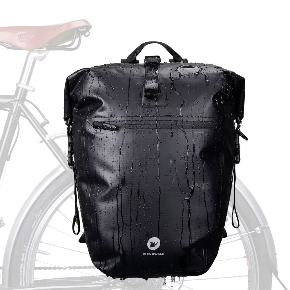 Bicycle Side Bag Waterproof 27L Big Capacity Multifunctional Rear Rack Pannier Storage Bag Cycling Bags
