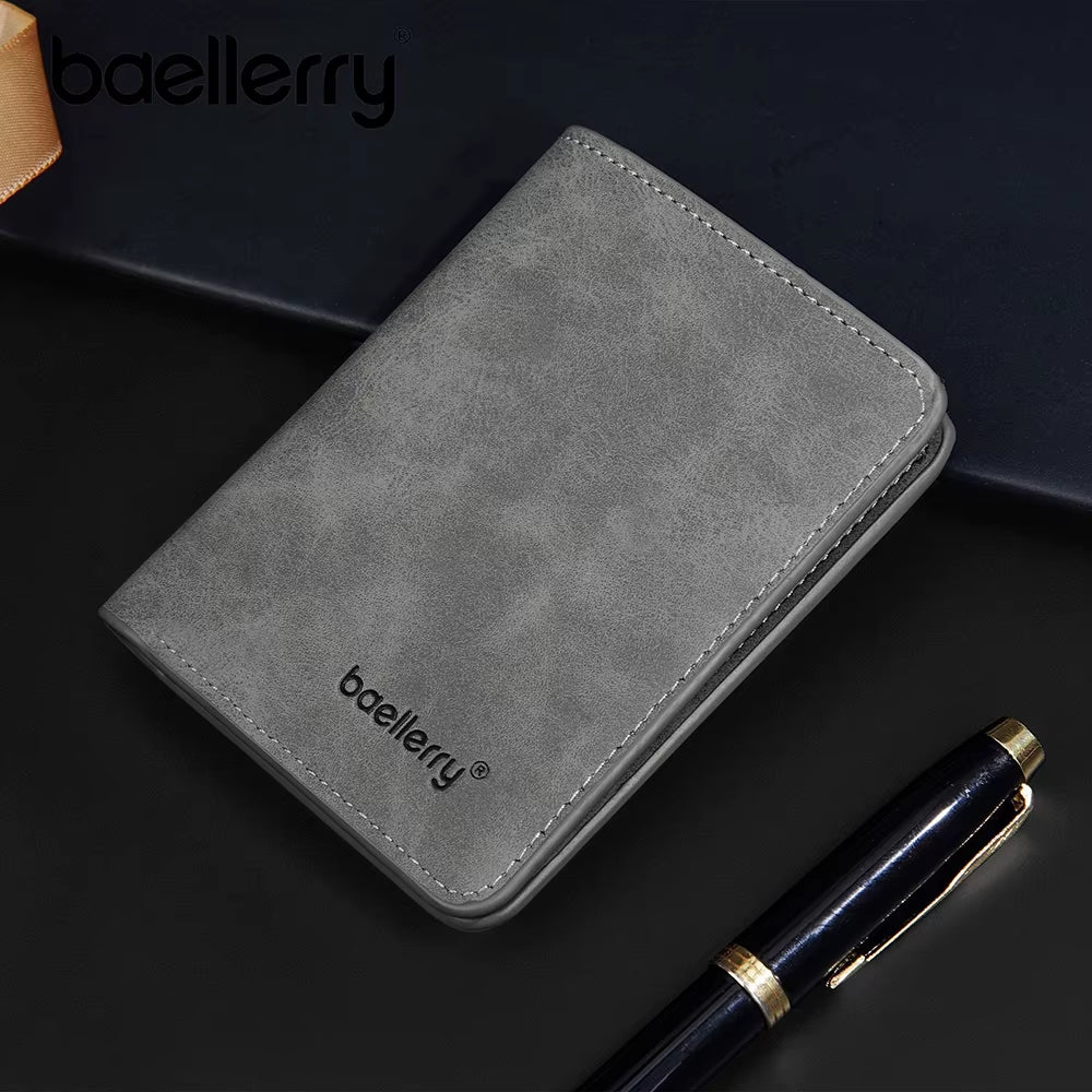Wallet for Men PU Leather Front Pocket Minimalist Money Clip Travel Essentials