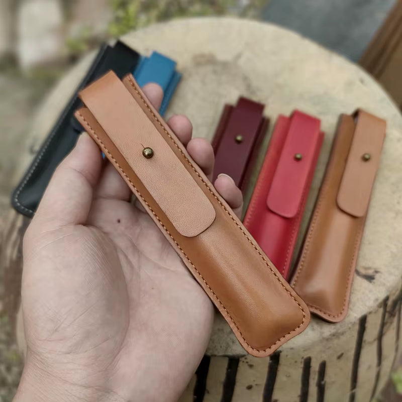 First Layer of Cow Leather Pen Bag Genuine Leather Pen Cover