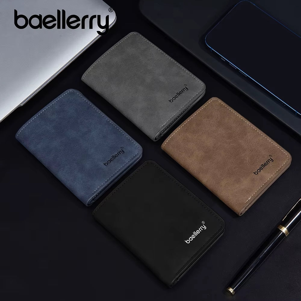 Wallet for Men PU Leather Front Pocket Minimalist Money Clip Travel Essentials