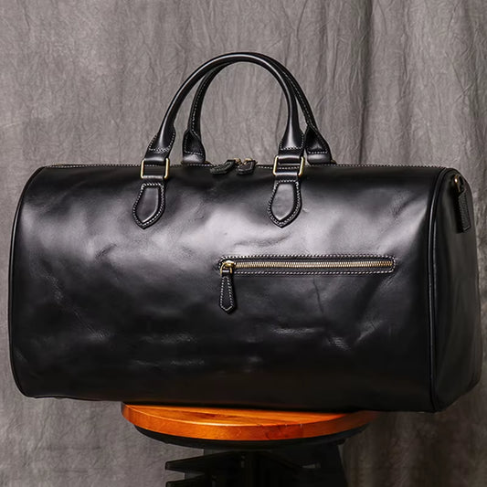 Men'S Cowhide Travel Bag Women'S Weekend Handbag Large Capacity Vintage Duffle Bag Crazy Horse Leather Laptop Bag