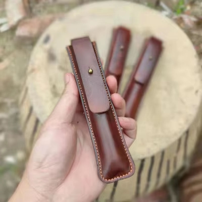 First Layer of Cow Leather Pen Bag Genuine Leather Pen Cover