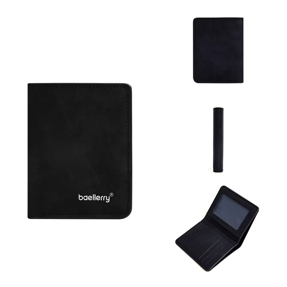 Wallet for Men PU Leather Front Pocket Minimalist Money Clip Travel Essentials