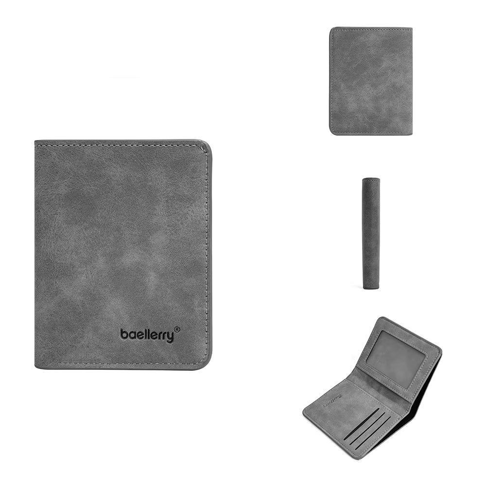 Wallet for Men PU Leather Front Pocket Minimalist Money Clip Travel Essentials